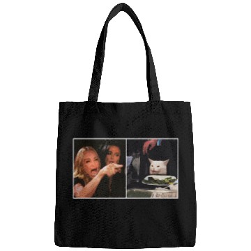 Discover Yelling At A Cat Meme Bags