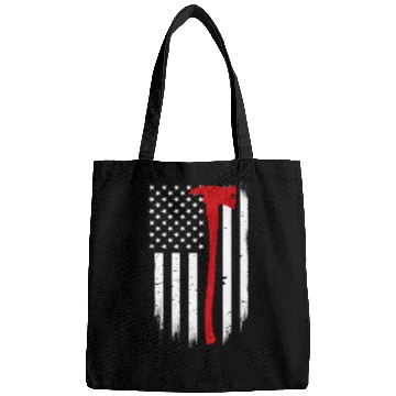 Discover Thin Red Line Flag Axe Firefighter Support Bags