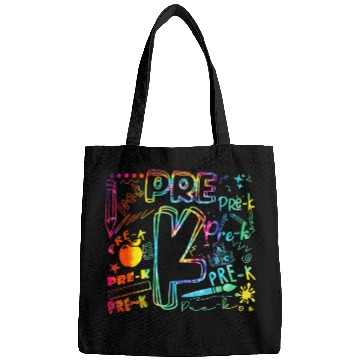 Discover Pre-K Typography Tie Dye Back To School Teacher St Bags