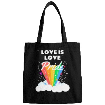 Discover Love is Love Gay LGBTQ Flag Gay Lesbian Pride Bags