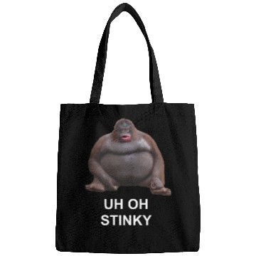 Discover Uh Oh Stinky Poop Le Monke Meme Bags