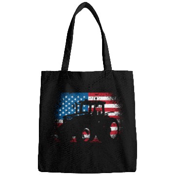 Discover Tractor Usa Flag For Patriotic Farmer Bags