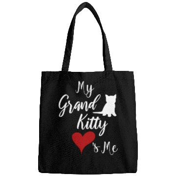 Discover My Grandkitty Loves Me Grandma Of Cats Or Kittens Bags