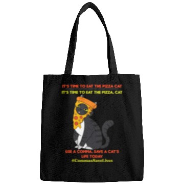 Discover Commas Save Lives Pizza Cat Bags