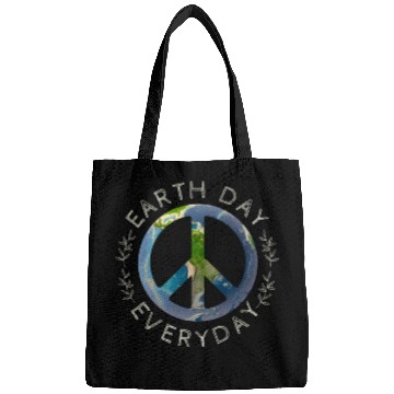 Discover Earth Day Everyday World Global Peace On Earth Bags