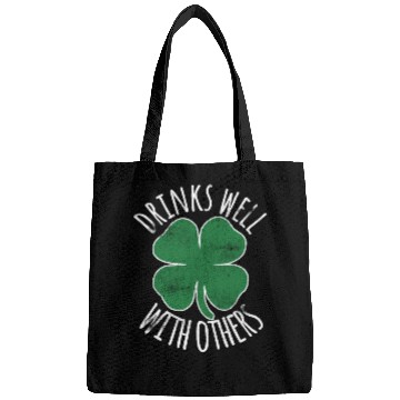 Discover Drin Well With Others Drunk St Patric Day Beer Bags