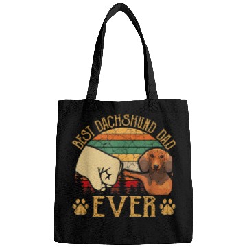 Discover Best Dachshund Dad Ever Bags