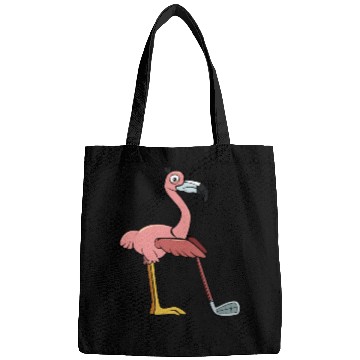 Discover Flamingo Play Golf Pink Funny Animal Playing Golf Bags