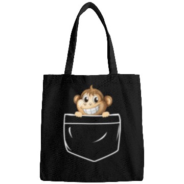 Discover Cute Monkey In Pocket Bags