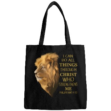 Discover Philippians 4 13 Religious Lion Verses Christian Bags
