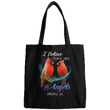 Discover Cardinal Bird I Believe There Are Angels Among Us Bags