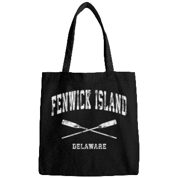 Discover Fenwick Island Delaware Nautical Crossed Oars Bags