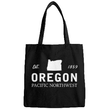 Discover Oregon Est 1859 Pacific Northwest Us Flag Bags