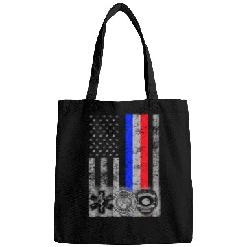 Discover Fireman Police Emt First Responder Flag Bags