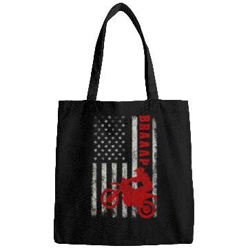 Discover Braaap Usa American Flag Dirt Bike Rider Motocross Bags