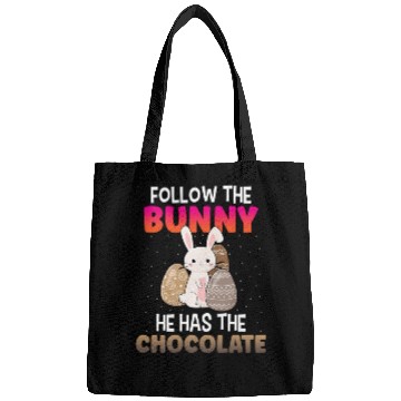 Discover Follow The Bunny He Has Chocolate Happy Easter Day Bags