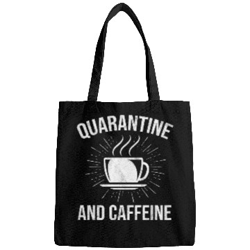 Discover Funny Quarantine And Caffeine Coffee Lover Bags