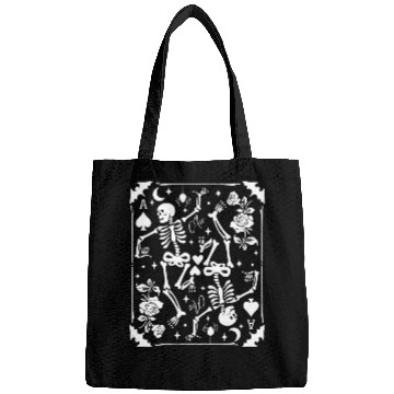 Discover Skeleton Ace Of Spades Card Goblincore Punk Grunge Bags