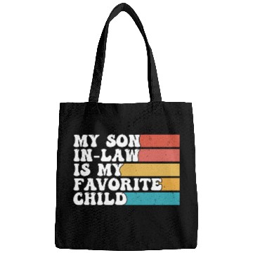 Discover My Son In Law Is My Favorite Child Funny Retro Bags