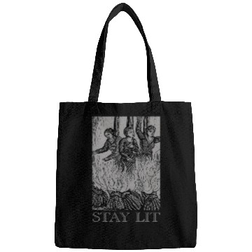 Discover Stay Lit Occult Satan Witch Unholy Baphomet Tarot Bags