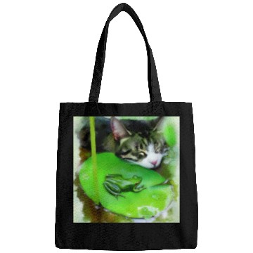 Discover Unlikely Friends - Cat and Frog Bags