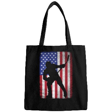 Discover Patriotic Ice Hockey 4th of July USA American Flag Bags