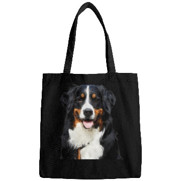 Discover Portrait Of Bernese Mountain Dog Bags