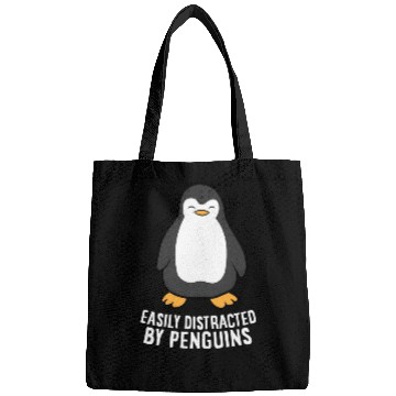 Discover Easily Distracted By Penguins Penguins Bags