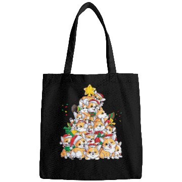 Discover Corgi Tree Dog Santa Merry Corgmas Bags