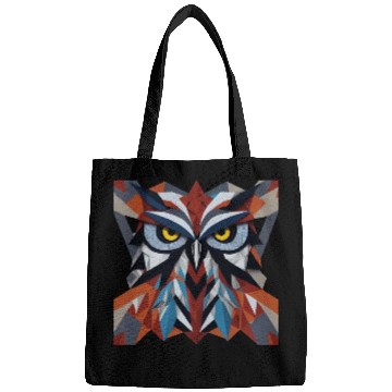 Discover Vintage Geometric Beautiful 3D Owl Artwork Bags