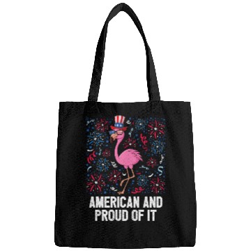 Discover 4th Of July American And Proud Of It Flamingo US Bags