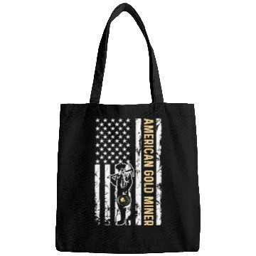 Discover Golden US Flag for American Gold Miner Bags