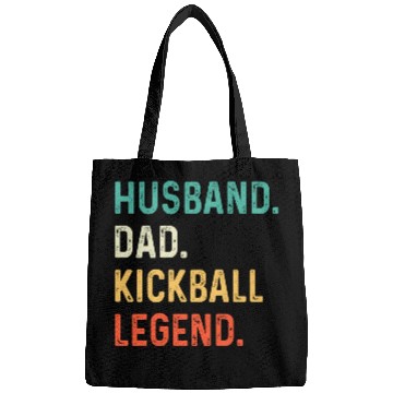 Discover Husband Dad Kickball Legend Bags