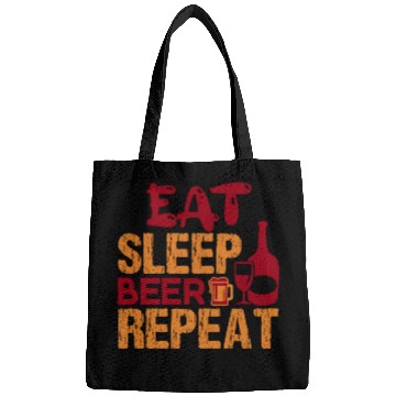 Discover Eat Sleep Beer Repeat- Funny Drinking Bags