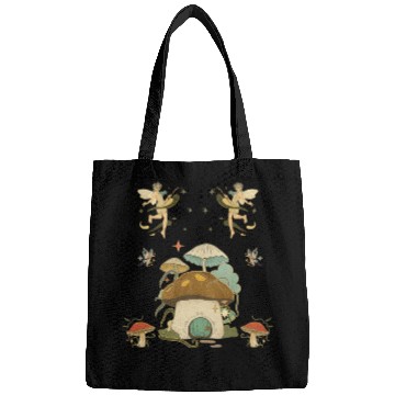 Discover Fantasy mushroom House Elves Design Bags