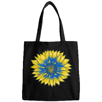 Discover Ukraine Sunflower Floral Ukrainian Flag Bags