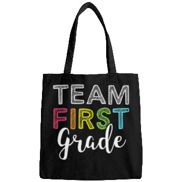 Discover Team 1st First Grade Teacher Back To School Top Bags