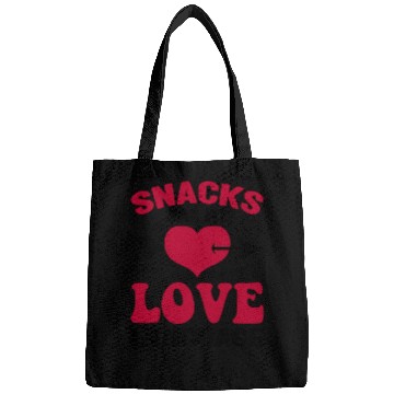 Discover Snacks are my Love Language Funny Snack Lovers Bags