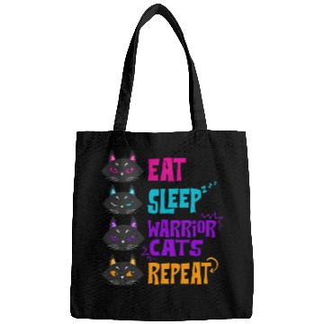Discover Eat Sleep Cat Warrior Repeat Cat Warrior Love Cats Bags