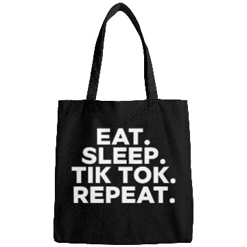 Discover Eat Sleep tiktok Repeat retro vintage colors Bags