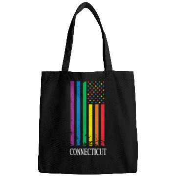 Discover Connecticut Pride Month Pride Flag LGBT Community Bags