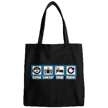Discover Coffee Lawyer Sleep Repeat Bags