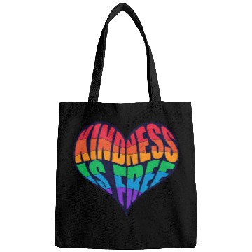 Discover kindness is free love Bags