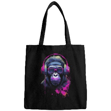 Discover Graffiti Inspired Chimpanzee Ink & Paint Splatters Bags