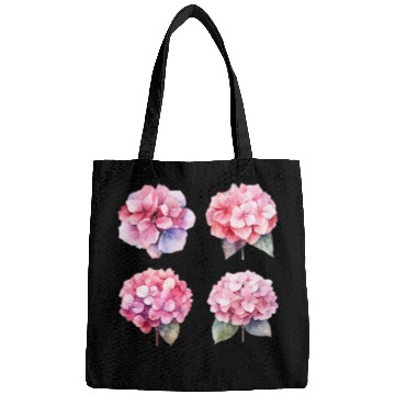 Discover clipart pink hydrangea watercolor flower w Bags