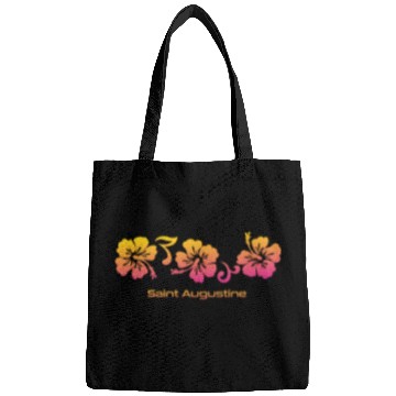 Discover Saint Augustine Florida Hibiscus Souvenir Vacation Bags
