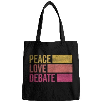 Discover Debate Team Peace Love Debate Debate Bags