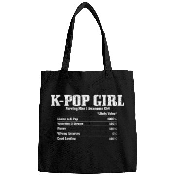 Discover K-Pop Nutrition Facts K-Drama Korean Music Bags