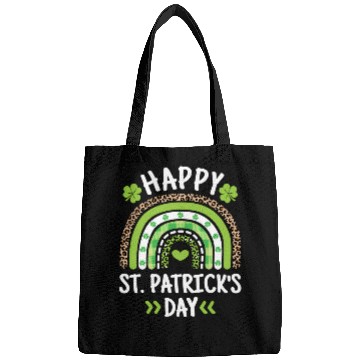 Discover Happy St Patric Day Leopard Print Rainbow Bags