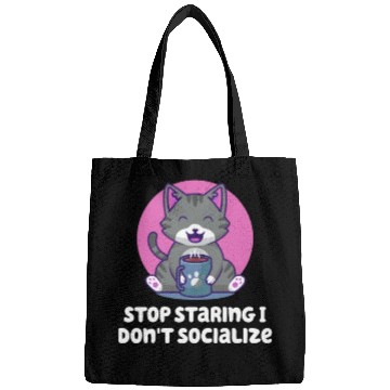 Discover Stop Staring I Dont Socialize Nerd Introvert Weird Bags